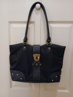 Etienne Aigner Classic Tote with Gold-Tone Lock Detail